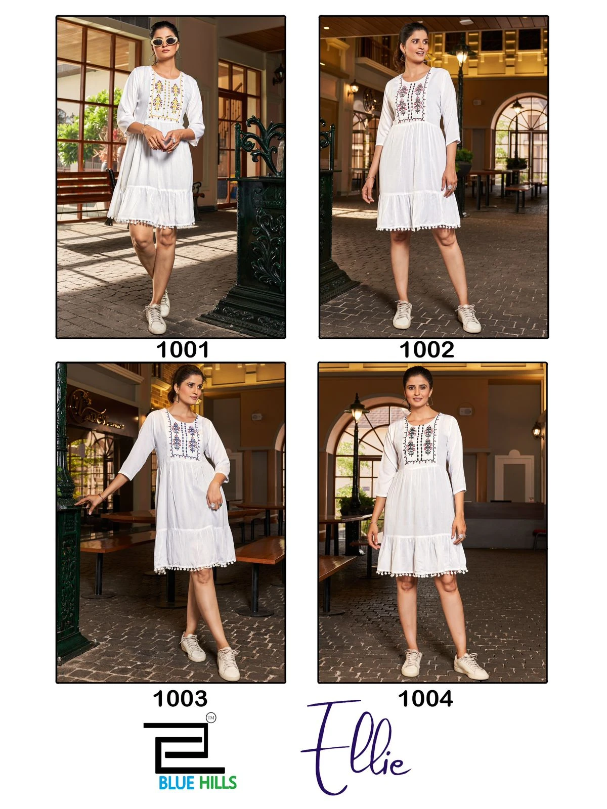Blue Hills Ellie Wrinkle Rayon Wholesale Fancy Kurtis Catalog — Wholesale Kurtis, Blue Hills wholesale from Surat — view 6